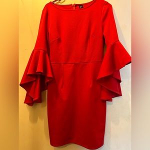 Red interview dress